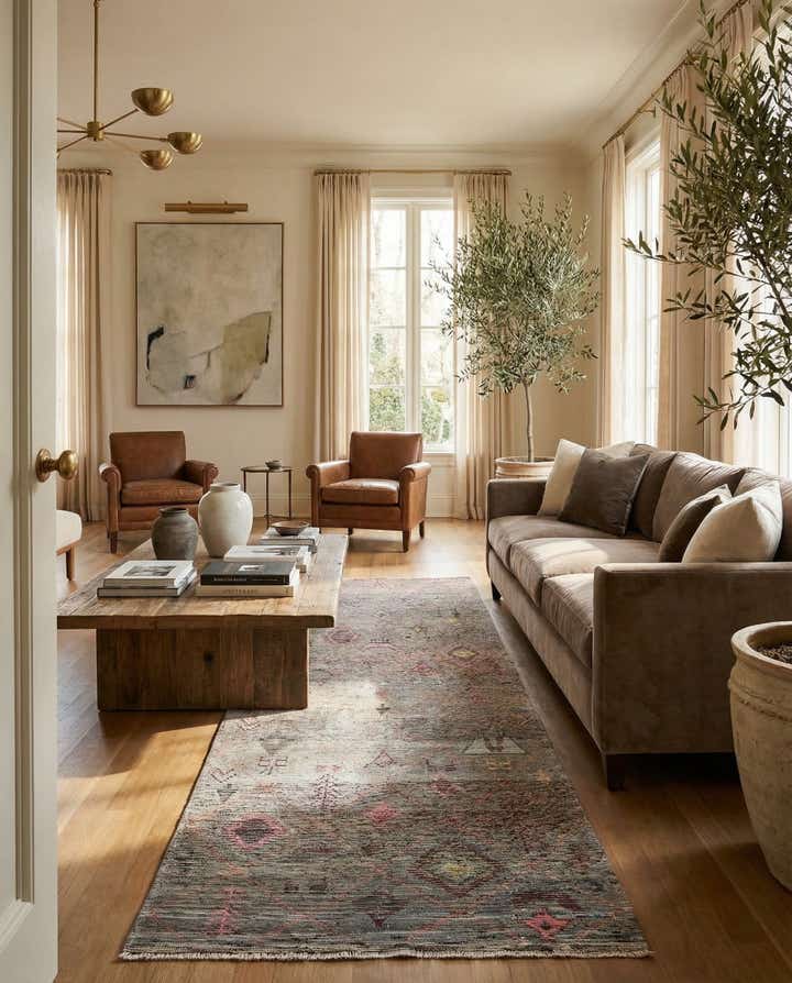 5' 3 x 15' 7 Hand Knotted Moroccan Wool Runner Rug