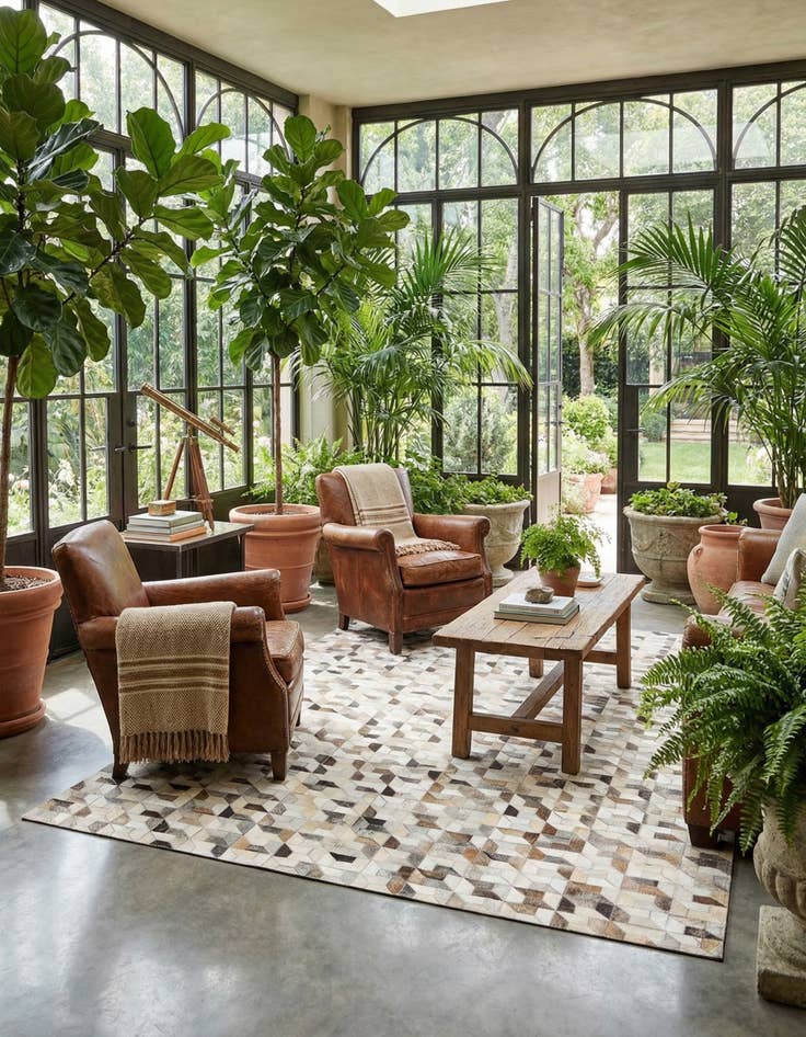 Detail image of 5' 4 x 7' 7 Cowhide Rug