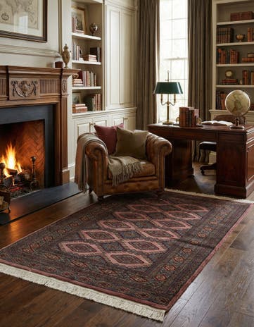 4' 2 x 6' 3 Hand Knotted Bokhara Oriental Wool Rug