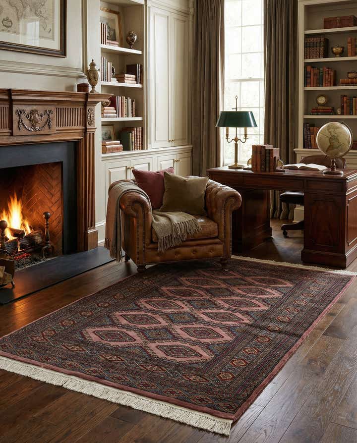 4' 2 x 6' 3 Hand Knotted Bokhara Oriental Wool Rug