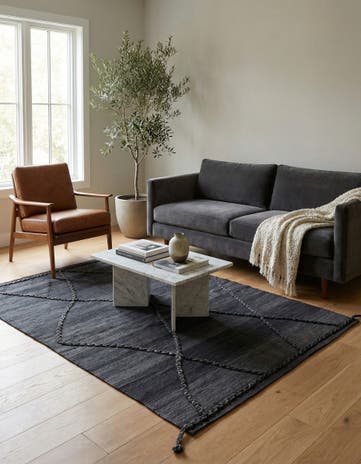 4' 2 x 5' 10 Hand Woven Kilim Modern Wool Rug
