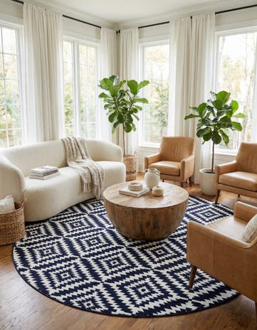 10' x 10' Easy-Clean Sabrina Soto Indoor / Outdoor Round Rug