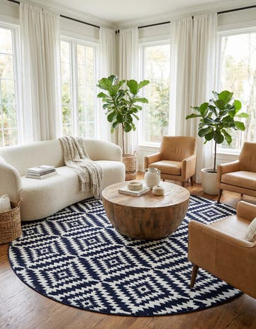 10' x 10' Easy-Clean Sabrina Soto Indoor / Outdoor Round Rug