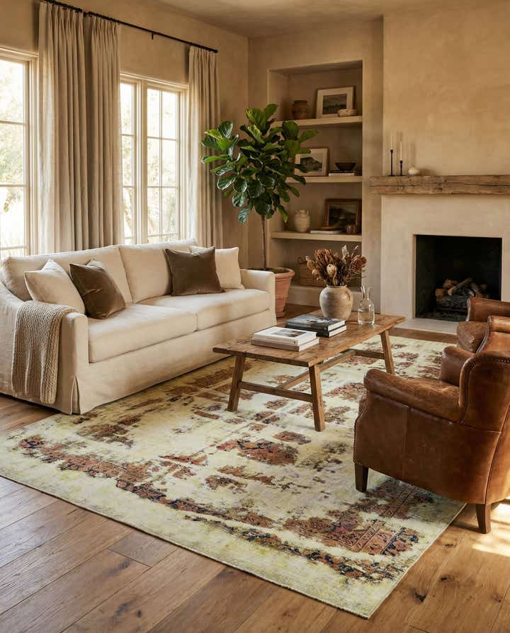 6' 9 x 11' 2 Hand Knotted Ultra Vintage Persian Wool Rug