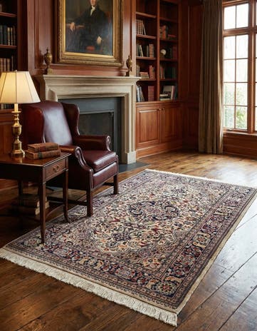 4' 1 x 6' 3 Hand Knotted Bokhara Oriental Rug