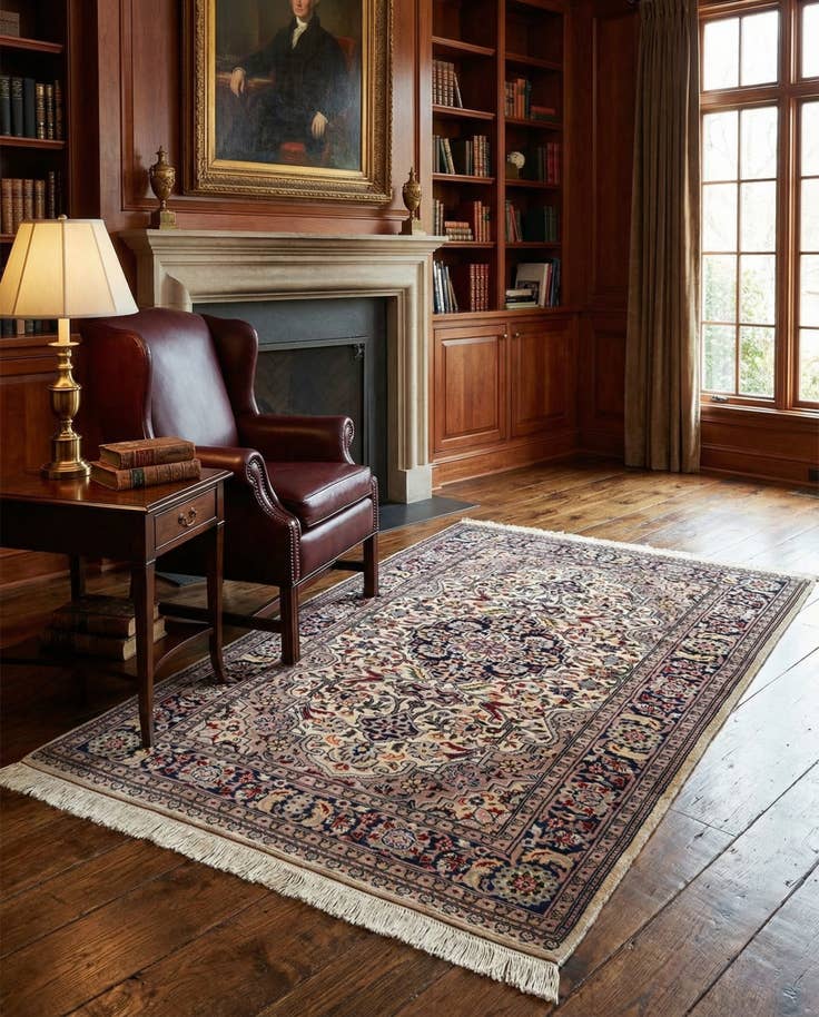 Detail image of 4' 1 x 6' 3 Hand Knotted Bokhara Oriental Rug