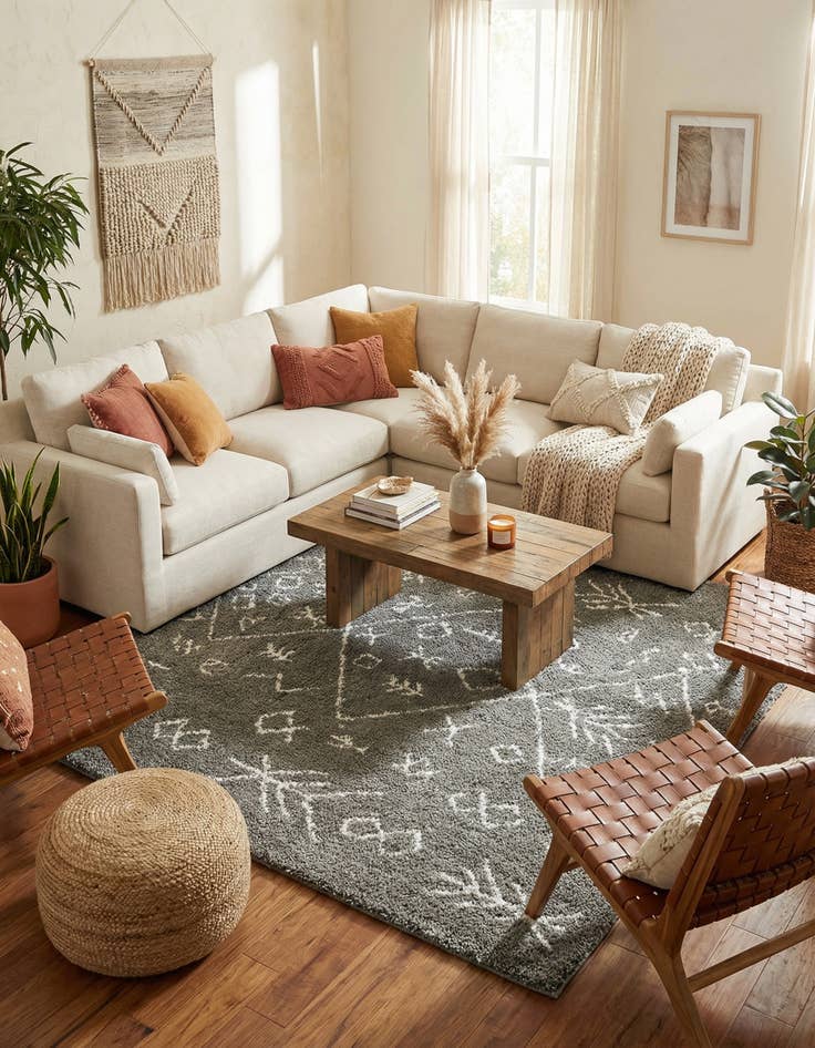 Detail image of 8' x 8' Marrakesh Shag Square Rug