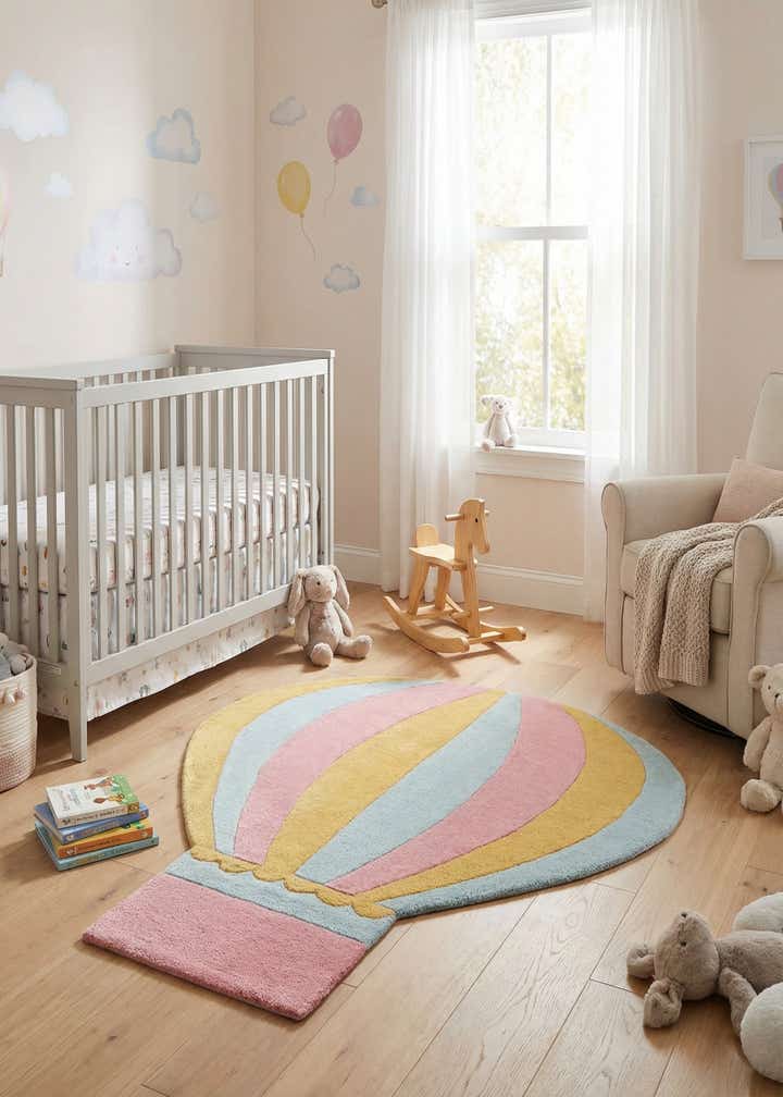 5' 1 x 5' 5 Playtime Kids Wool Freeform Rug