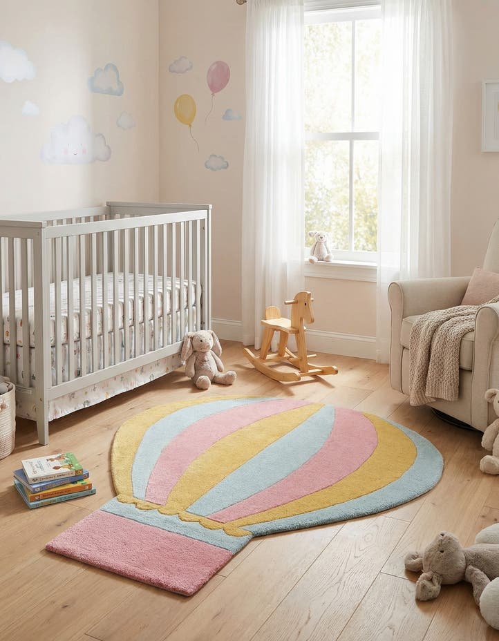 5' 1 x 5' 5 Playtime Kids Wool Free...