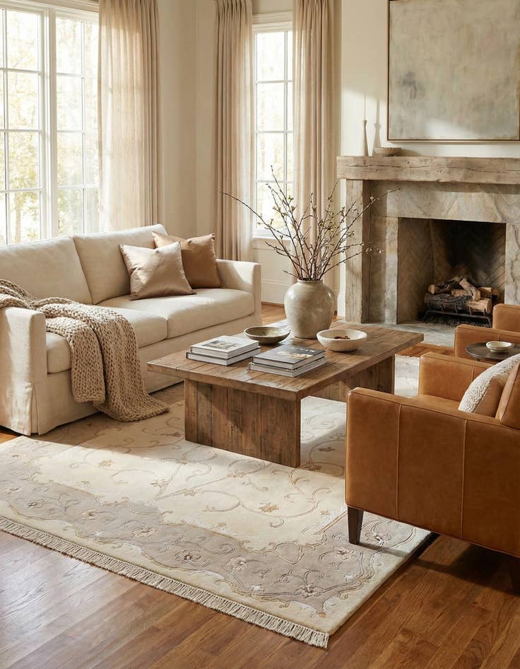 Detail image of 5' 9 x 7' 11  Hand Knotted Darya Rug