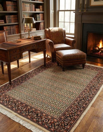 4' 6 x 6' 7 Hand Knotted Farahan Oriental Wool Rug