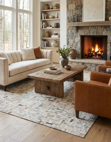 5' x 8' 2 Cowhide Stocks Rug
