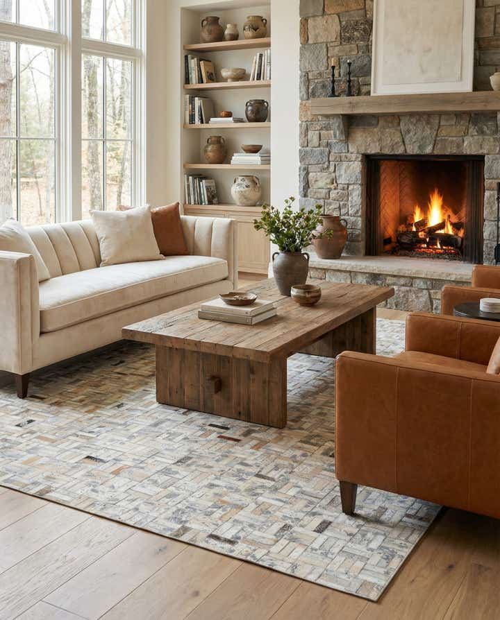 5' x 8' 2 Cowhide Stocks Rug