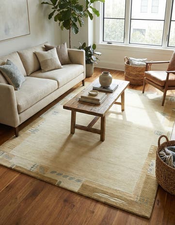 4' x 5' 10 Hand Knotted Nepal Wool Rug