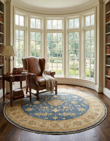 4' 11 x 4' 11 Kaizar Wool Round Rug