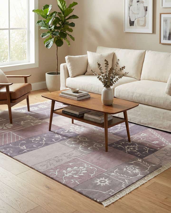 4' 7 x 6' 9 Hand Knotted Darya Wool Rug