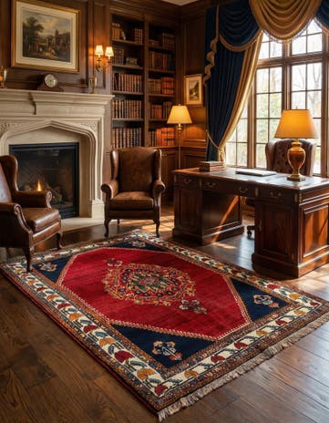 4' 8 x 7' 3 Kashkuli Wool Rug