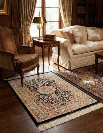 2' 7 x 3' 10 Ghom Silk Rug