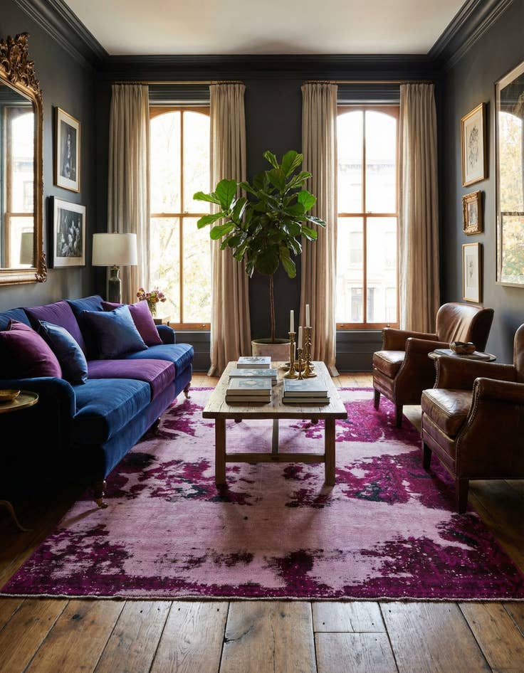 Detail image of 5' 2 x 9' 2  Hand Knotted Ultra Vintage Persian Wool Rug