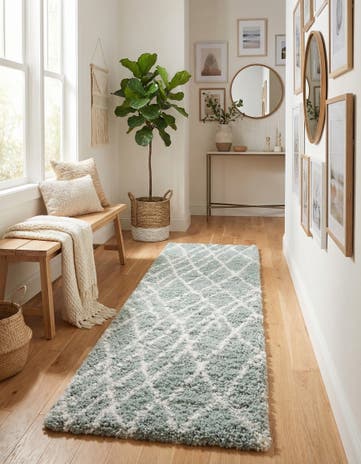 2' 7 x 10' Soft Touch Shag Runner Rug
