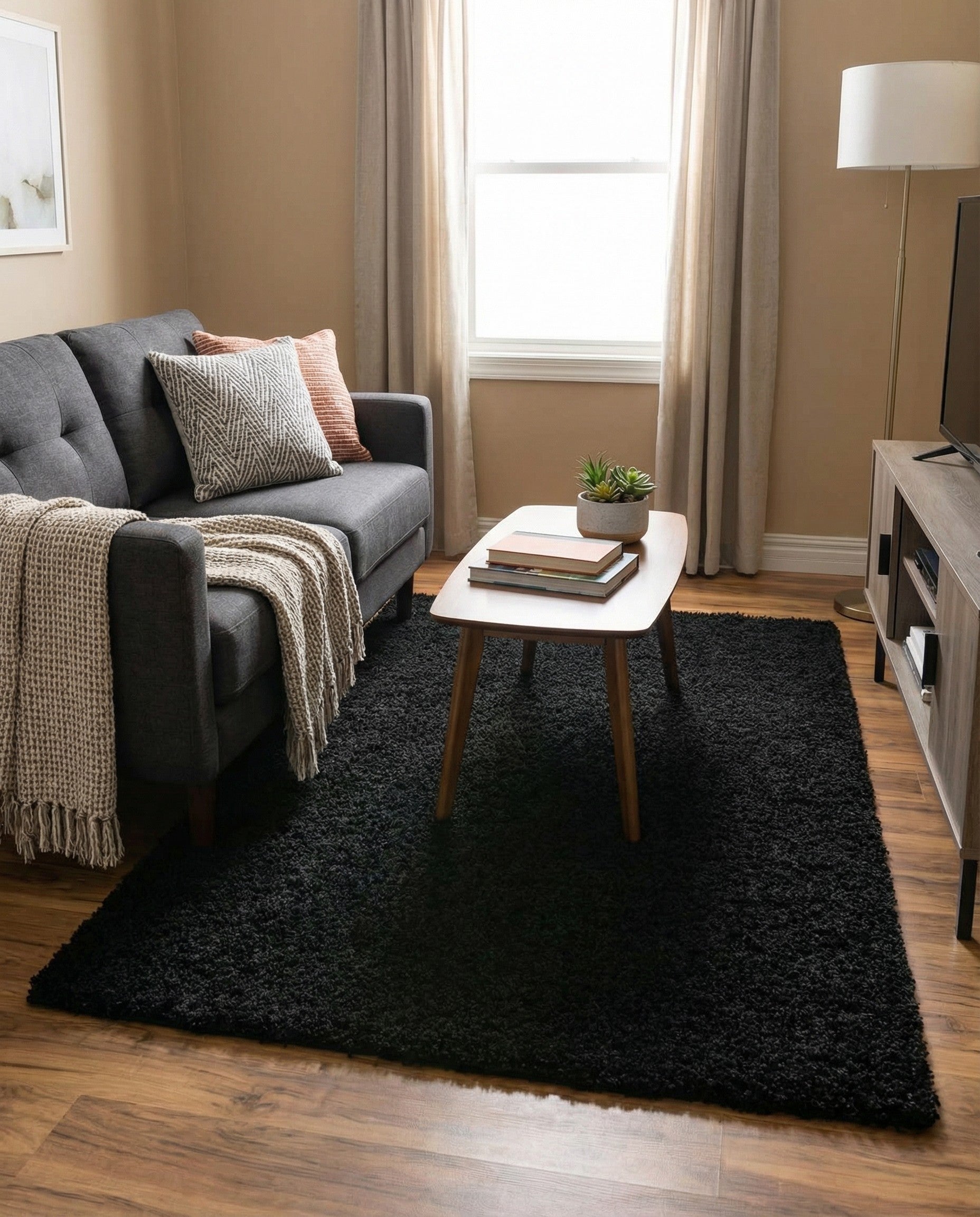  3' x 5' 3 Solid Shag Rug