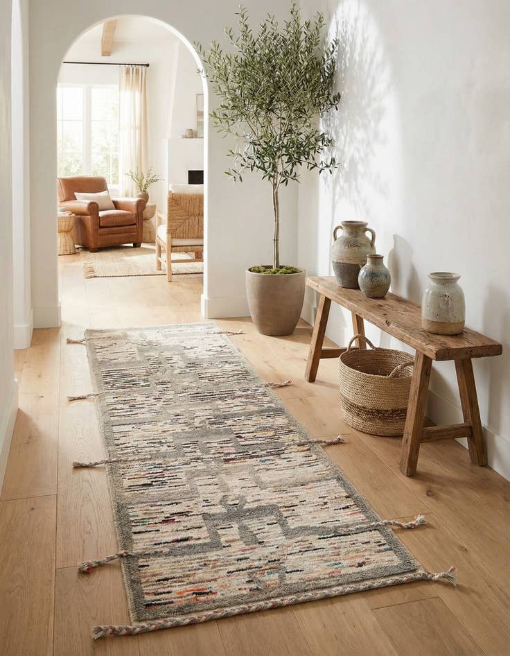 Detail image of 2' 10 x 10' 1  Hand Knotted Moroccan Wool Runner Rug