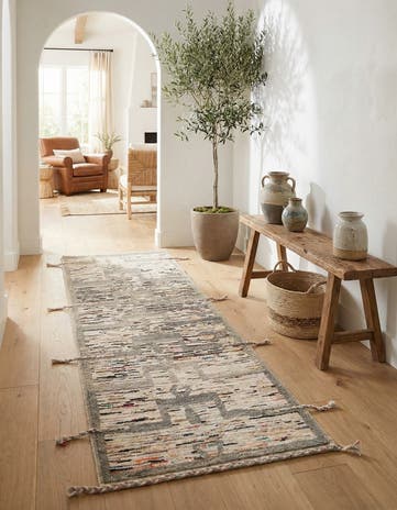 2' 10 x 10' 1 Hand Knotted Moroccan Wool Runner Rug
