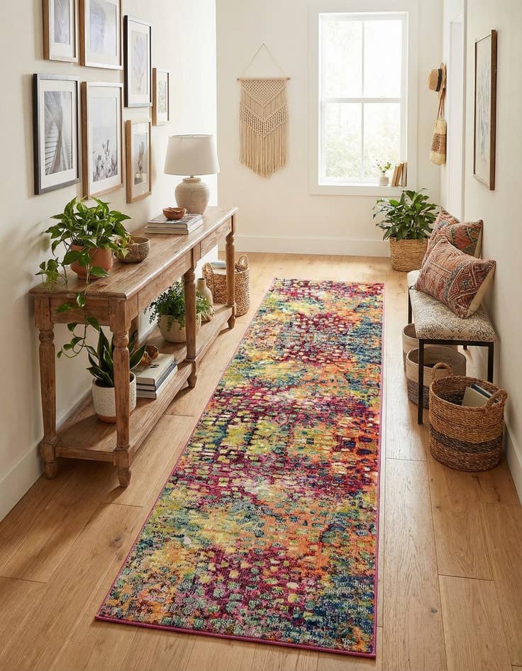 Detail image of  2' 7 x 12'  Washable Sevilla Runner Rug