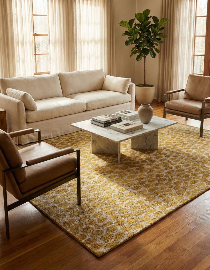 Detail image of 6' 1 x 9' 1  Hand Knotted Darya Wool Rug