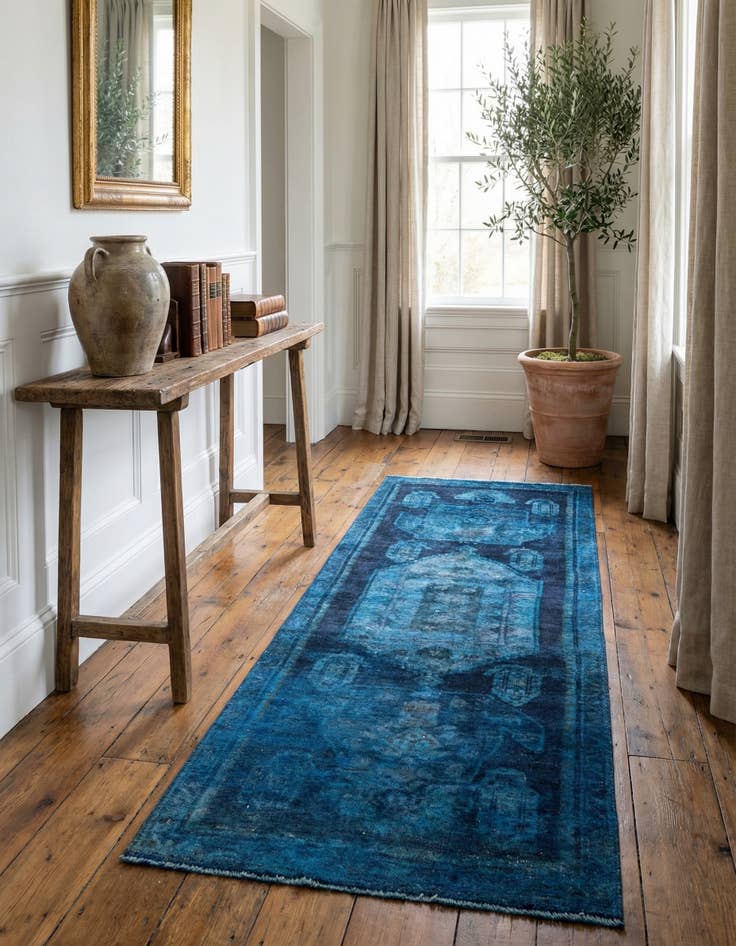 Detail image of 2' 10 x 7' 9  Hand Knotted Ultra Vintage Persian Wool Runner Rug