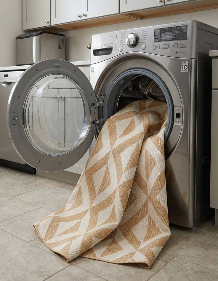 Detail image of  7' 10 x 10'  Washable Jill Zarin Napa Indoor / Outdoor Oval Rug