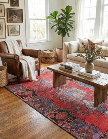 4' x 7' 6 Hand Knotted Ultra Vintage Persian Wool Rug