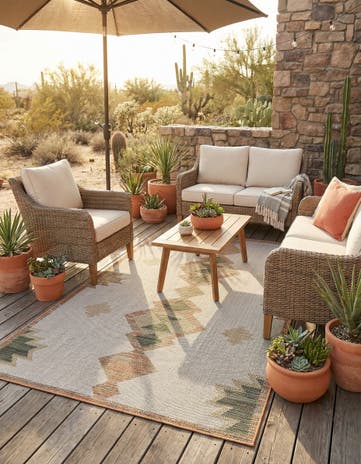 6' x 9' Easy-Clean Baja Indoor / Outdoor Rug