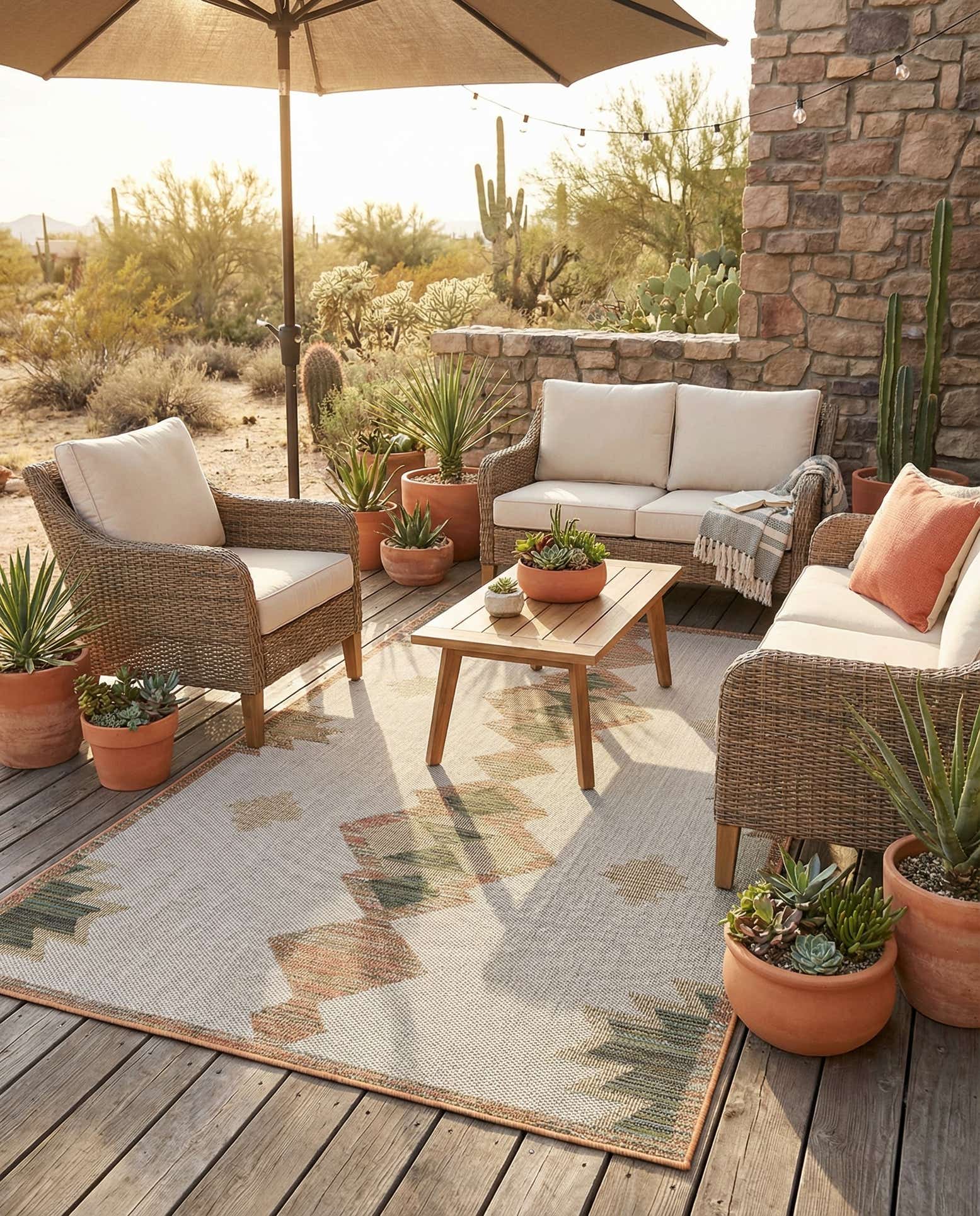 6' x 9' Easy-Clean Baja Indoor / Outdoor Rug