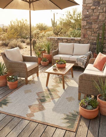 6' x 9' Easy-Clean Baja Indoor / Outdoor Rug