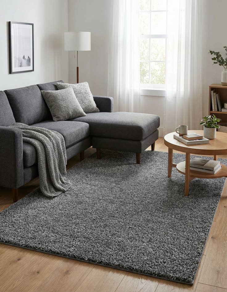 Detail image of  4' x 6' Soft Solid Shag Rug