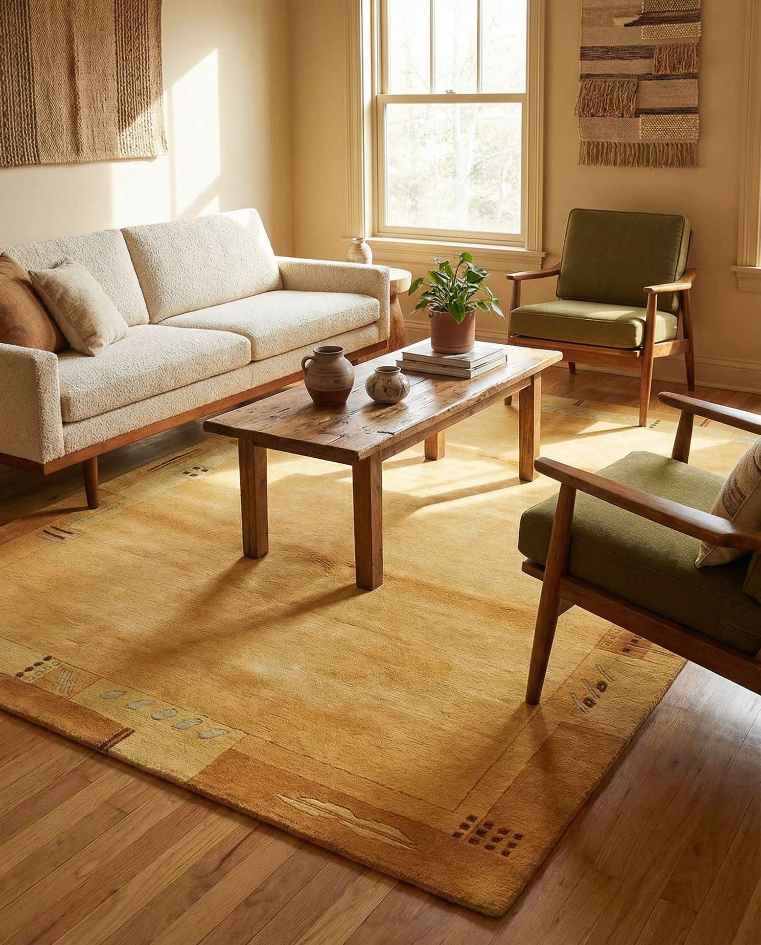 4' 9 x 6' 6 Hand Knotted Nepal Wool Rug