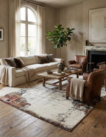 6' 5 x 9' Hand Knotted Ultra Vintage Persian Wool Rug