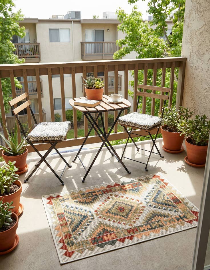 Detail image of 2' x 3'  Washable Baja Indoor / Outdoor Rug
