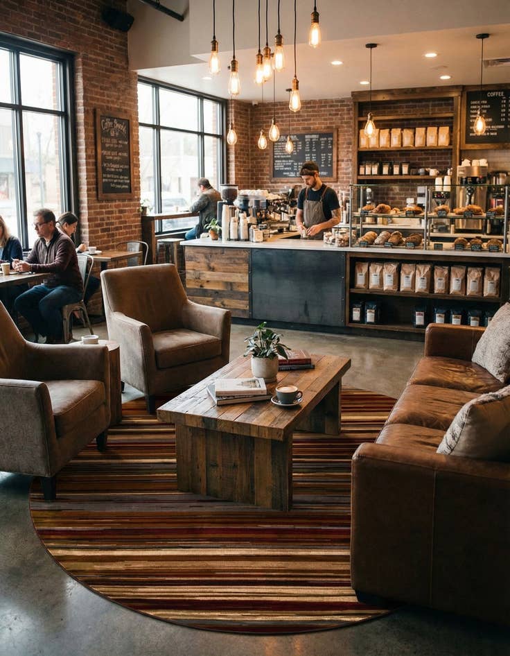 Detail image of 10' x 10' Coffee Shop Round Rug