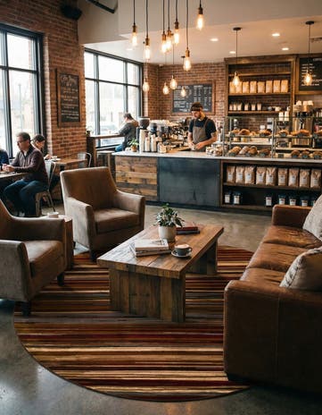 10' x 10' Cafe Round Rug