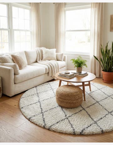 5' 3 x 5' 3 Marrakesh Shag Round Rug