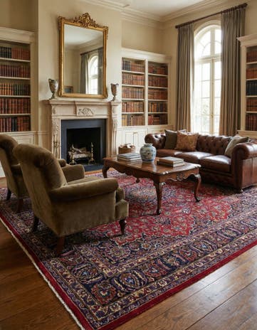 9' 6 x 12' 9 Hand Knotted Mashad Persian Wool Rug