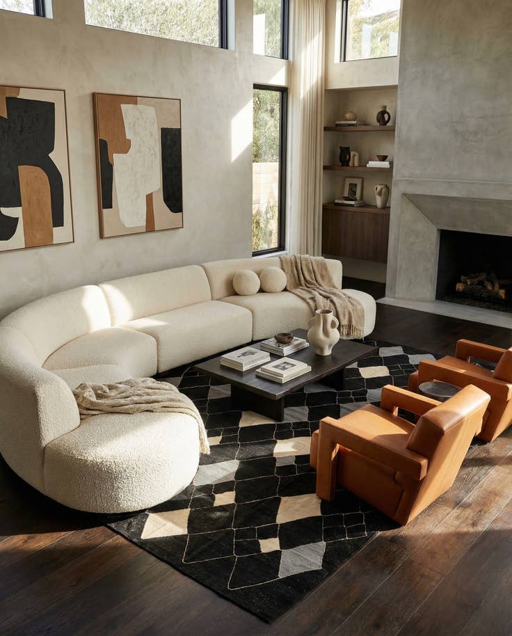 Detail image of 8' 3 x 9' 10 Hand Woven Kilim Modern Wool Rug