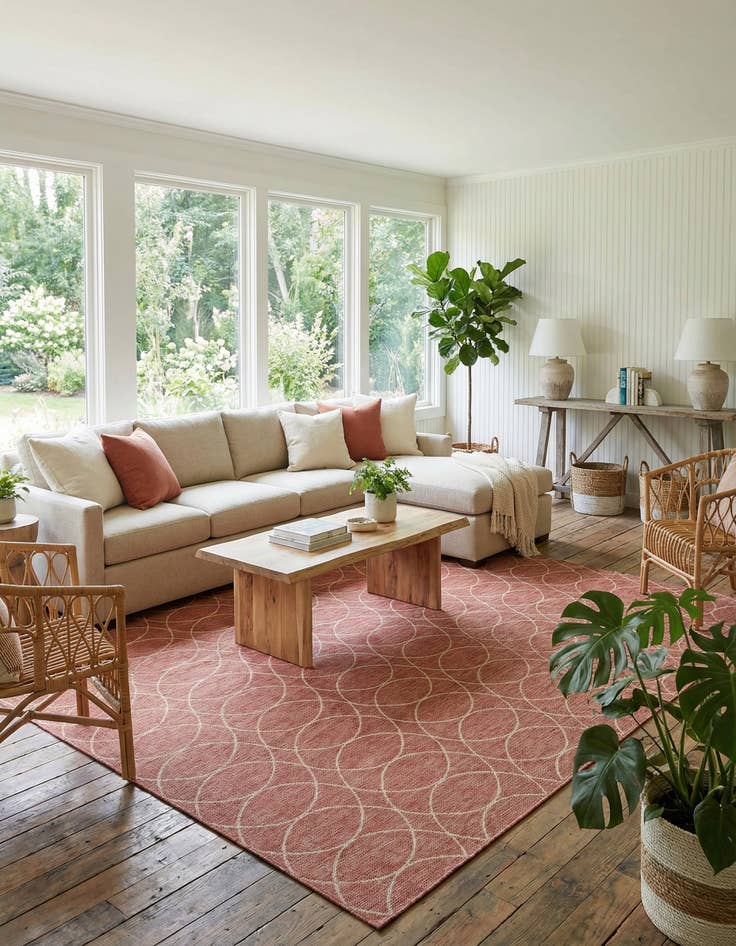 Detail image of 10' x 14'  Washable Trellis Indoor / Outdoor Rug