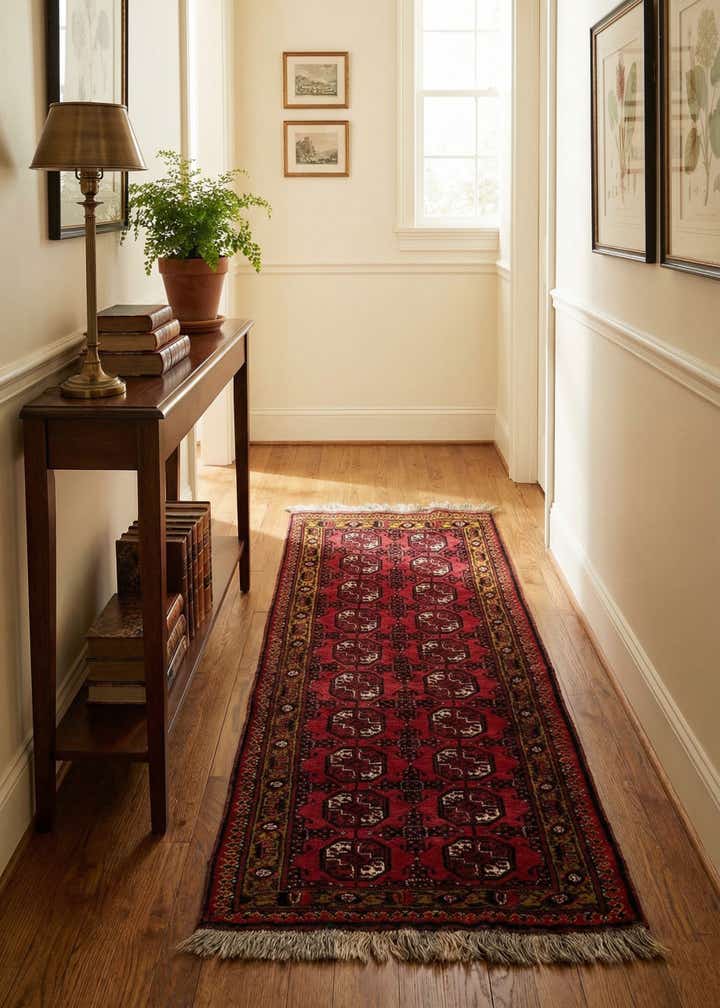 2' 10 x 5' 11 Hand Knotted Afghan Akhche Wool Runner Rug