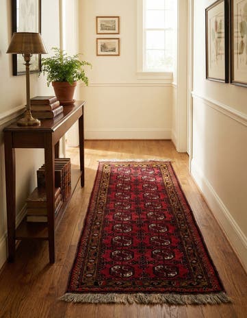 2' 10 x 5' 11 Hand Knotted Afghan Akhche Wool Runner Rug
