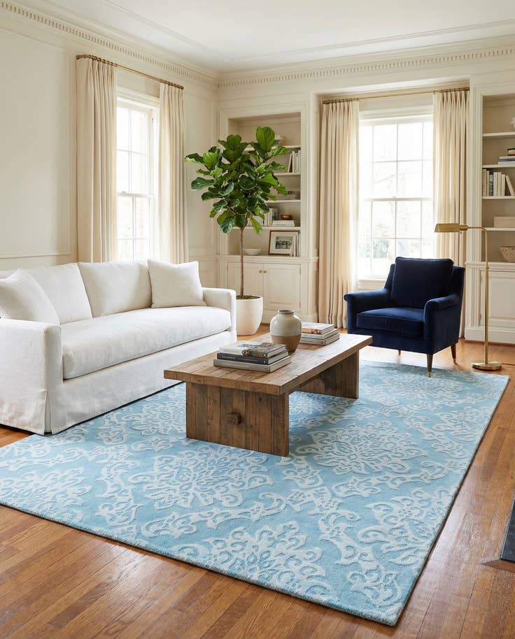 Detail image of 5' 8 x 7' 11 Hand Knotted Darya Wool Rug