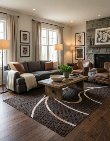 4' 11 x 8' Cowhide - Patchwork Rug