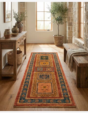 2' 9 x 6' 5 Luribaft Wool Runner Rug